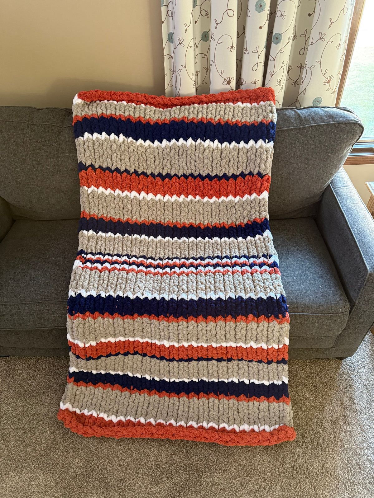 Chunky knit blankets