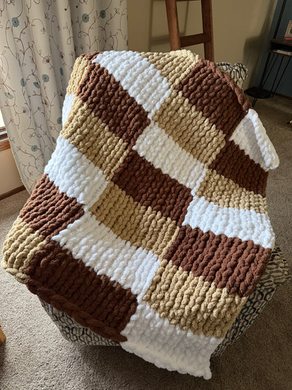 Chunky knit blankets